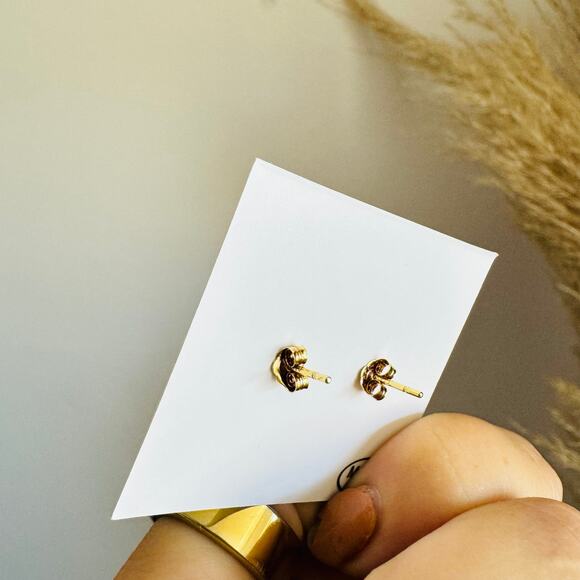 NEW ANTHROPOLOGIE JaxKelly 18kt Gold White Druzy Stone Gemstone Bar Earring - Picture 3 of 7